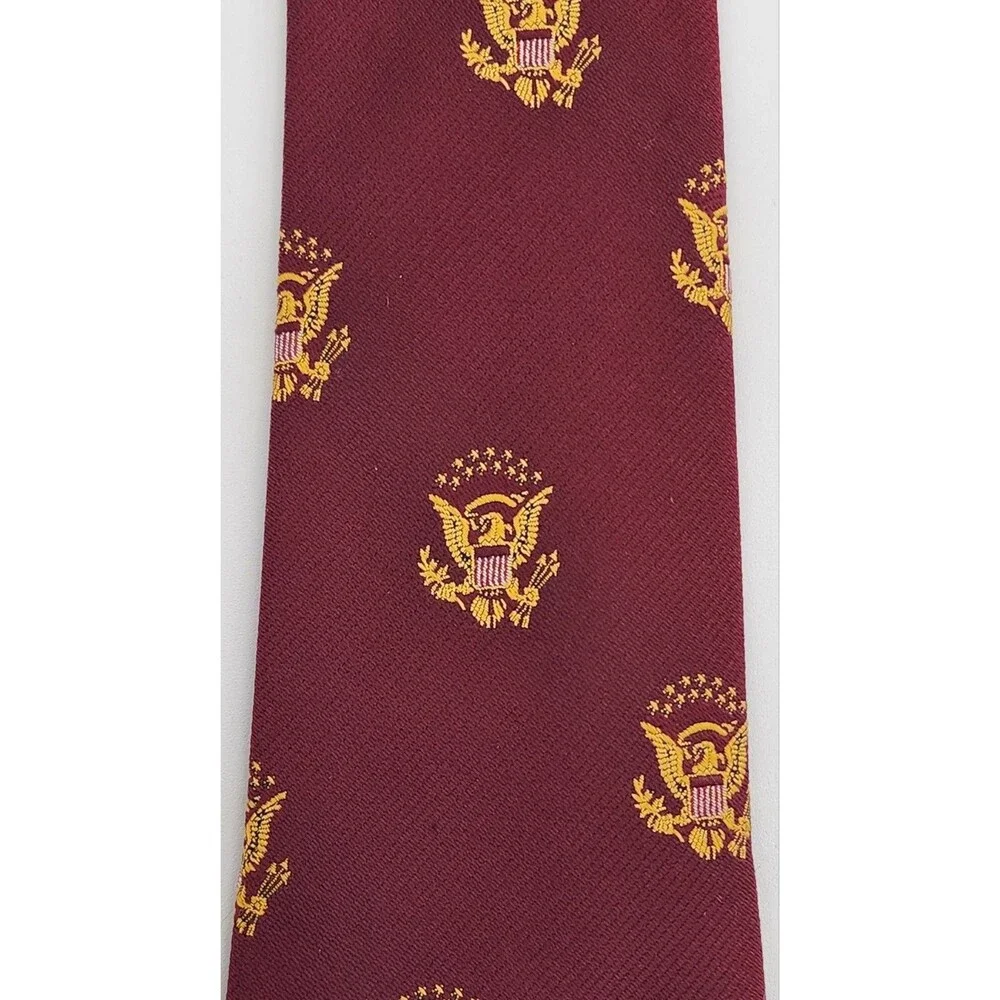 Martha Weems Ltd ~ Presidential Seal ~ Maroon and Gold necktie